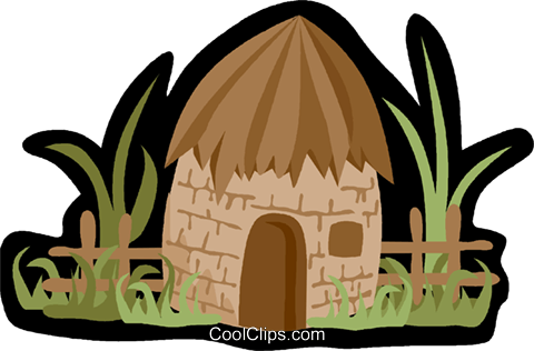 Village Hut, Grass Hut Royalty - Village Clipart Transparent Png (480x316)