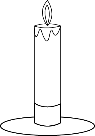 Candle Line Art - Candle Line Art (320x460)