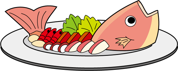 Cooked Fish Clipart - Cooked Fish Clipart (605x243)