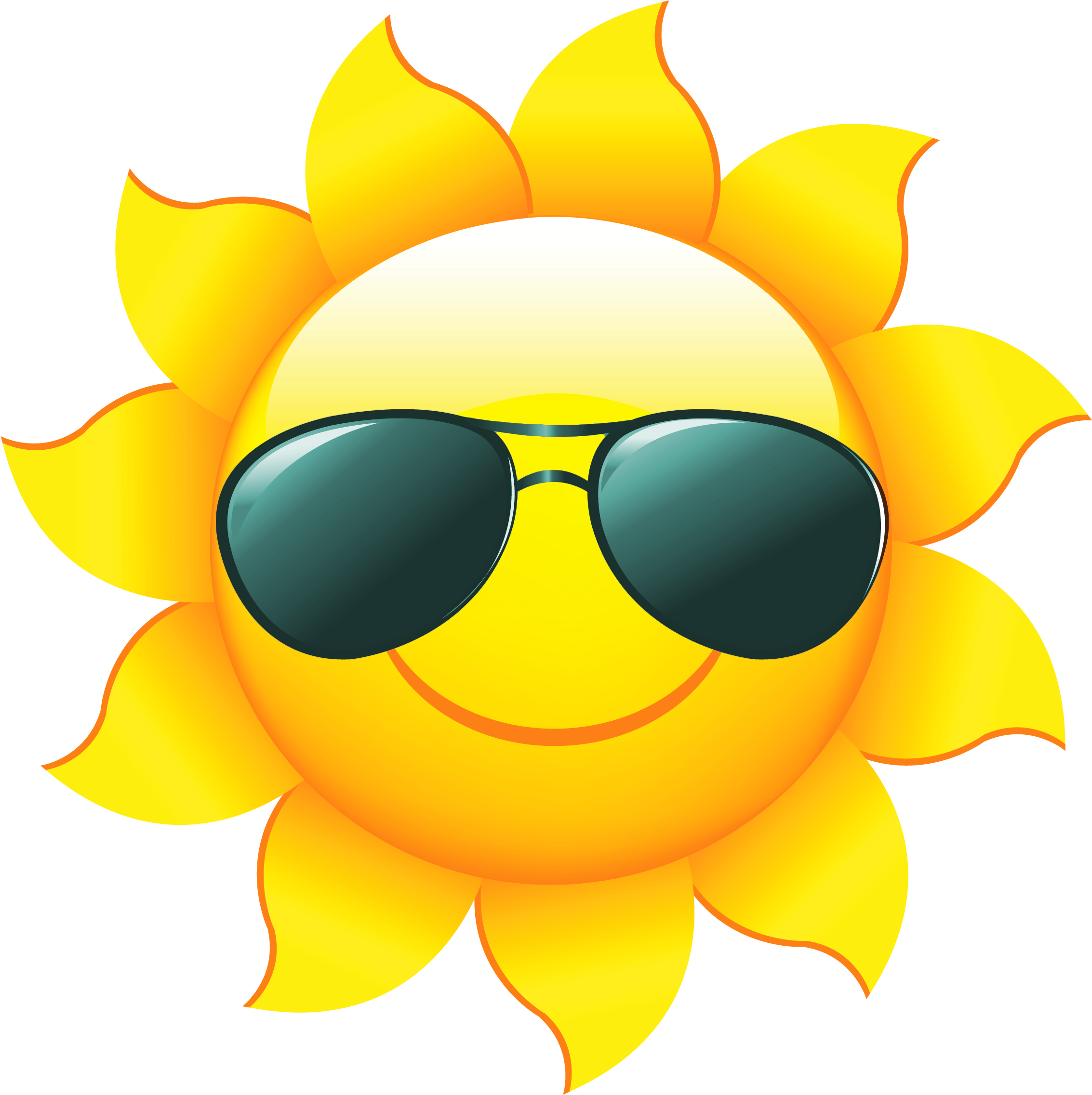 28 Collection Of Sunshine Clipart Transparent - Sun With Sunglasses Clip Art (2361x2358)