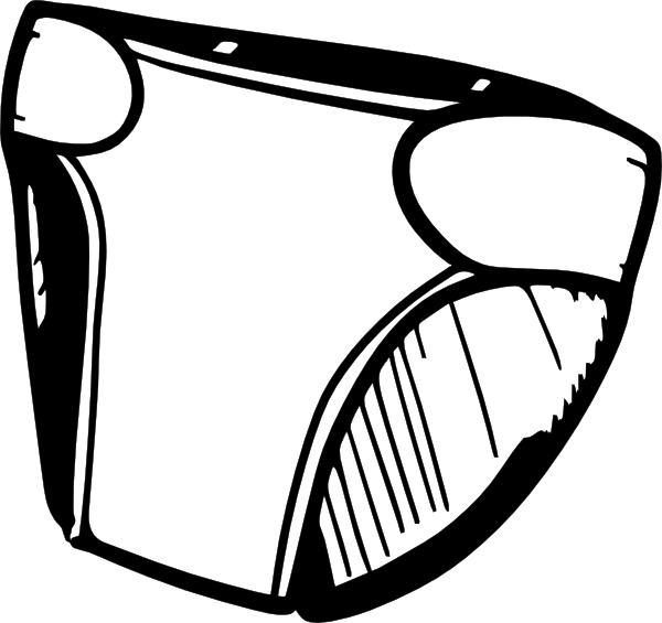 Diaper Clip Art Images Illustrations Photos - Diaper Black And White (600x565)