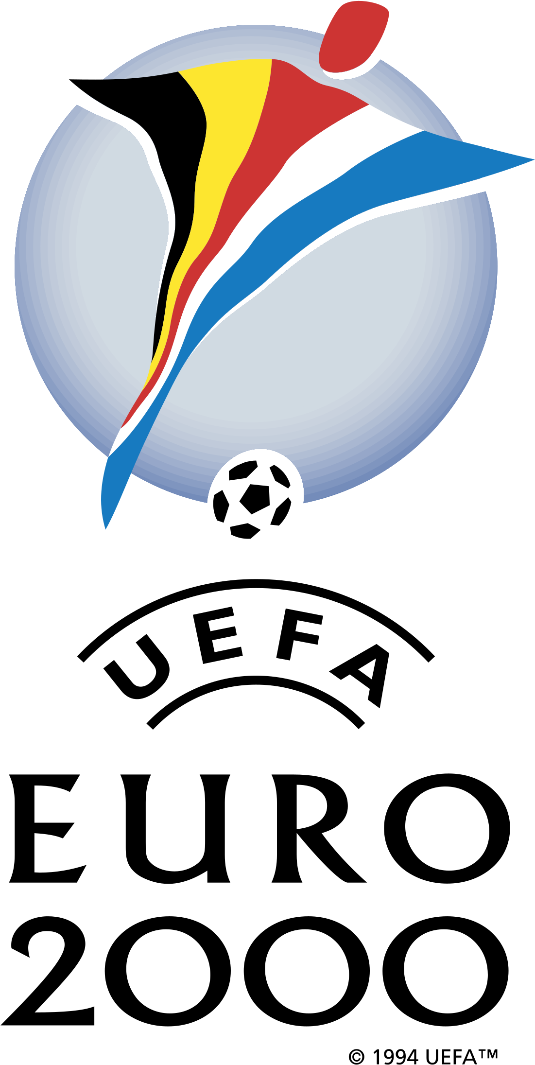 Uefa Euro 2000 Logo Black And White - Uefa Euro 2000 Logo (2400x2400)