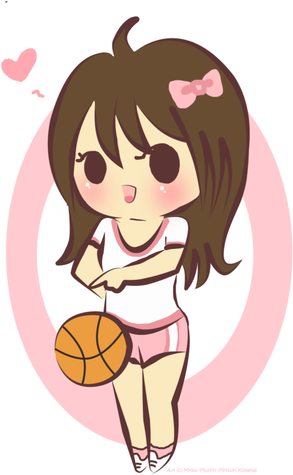 Pinky Basketball Mitsuki By Mitsu-muffin - Anime Basketball Girl Chibi -  (774x1032) Png Clipart Download