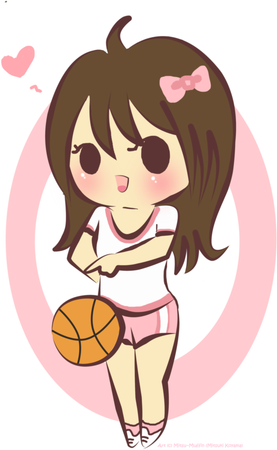 Pinky Basketball Mitsuki By Mitsu-muffin - Anime Basketball Girl Chibi (774x1032)