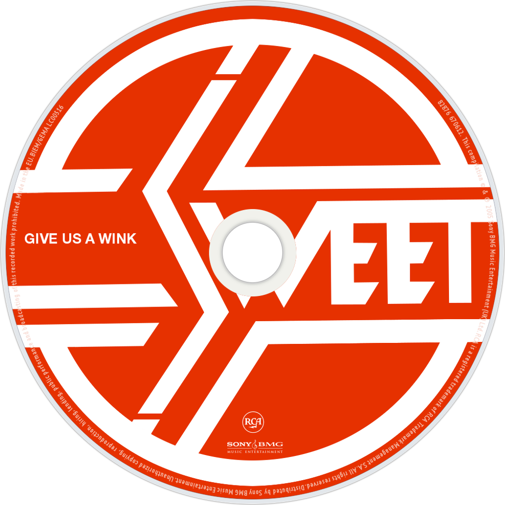 Sweet Give Us A Wink Cd Disc Image - Sweet Give Us A Wink Cd (1000x1000)