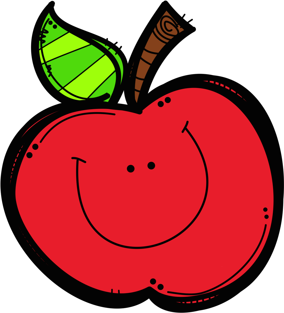 Apple Clip Art Clipartall Images 1100 1324 Clipart - Cute Apple Clipart (1100x1324)