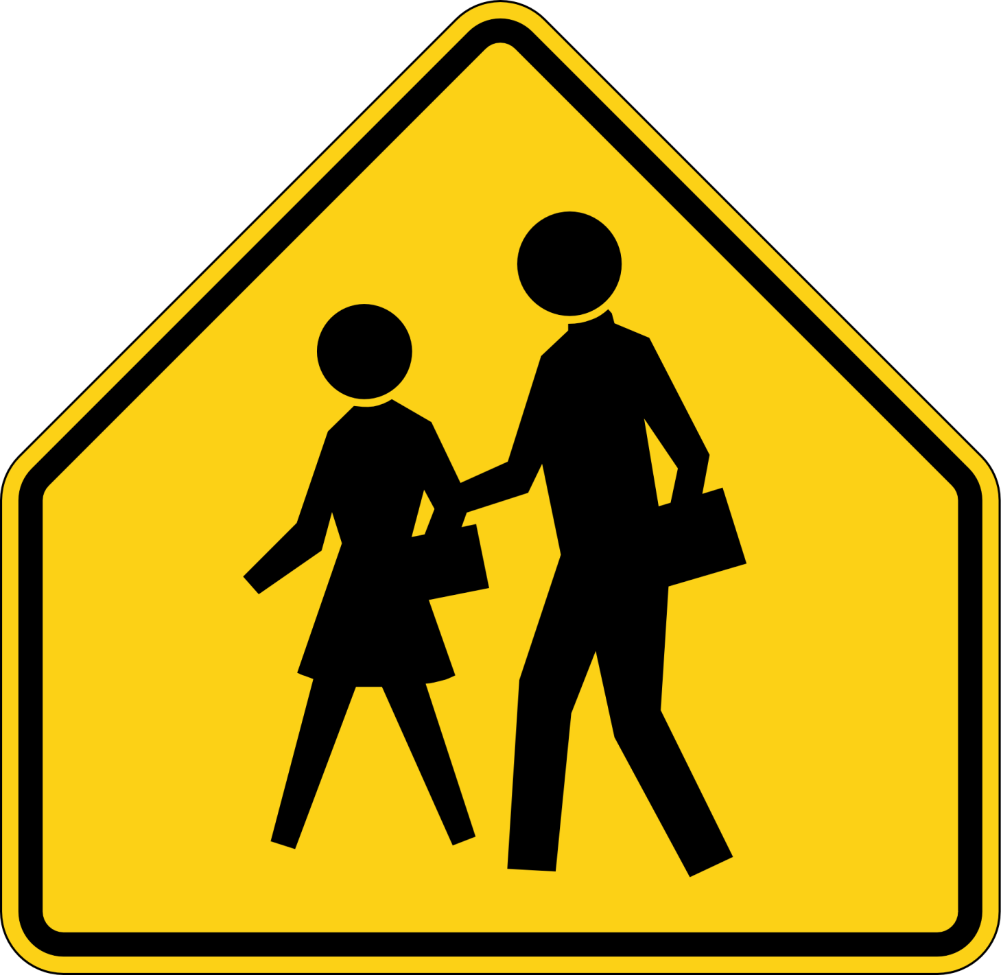 This Sign Means You Are Near A School - School Zone Sign (1459x1421)