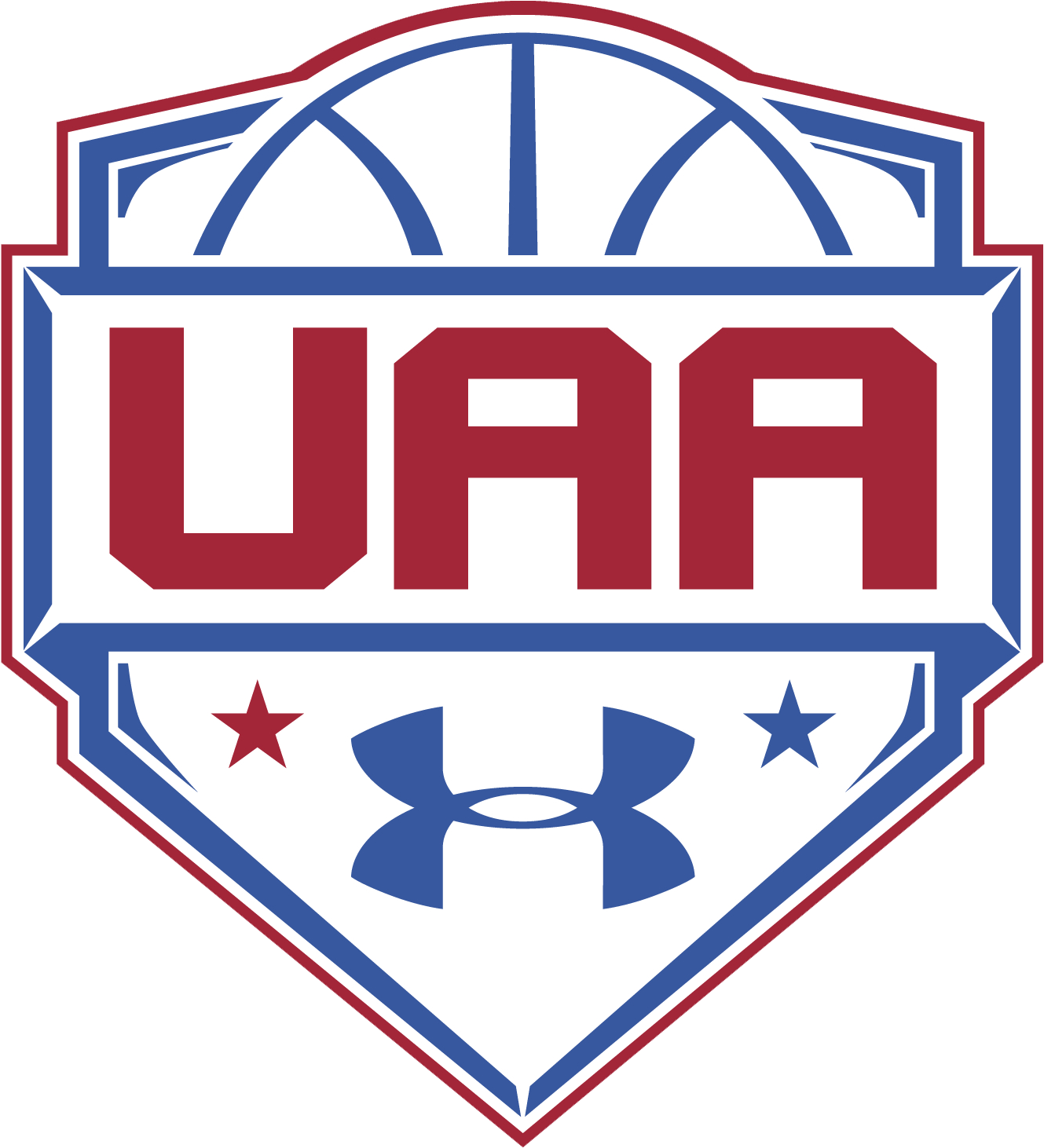 Uaa Basketball - Under Armour Association Logo (1555x1485)