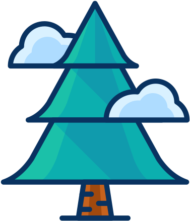 Filled Line Christmas Icons - Tree Pine Icon Png (512x512)