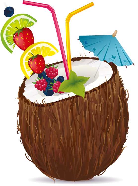 Juice Cocktail Coconut Water Coconut Milk Clip Art - Coconut Drink Clip Art (1181x1181)