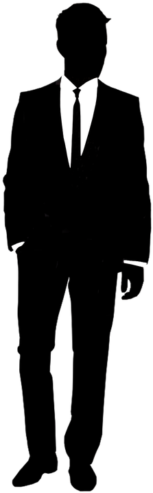 Fashion Clipart Men's Fashion - Silhouette Suit (240x731)