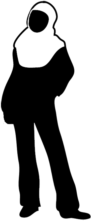 Silhouettes Of People - Silhouette (367x886)