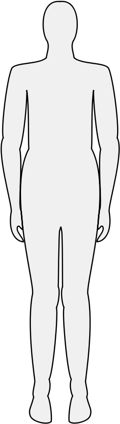 This Free Clip Arts Design Of Male Body Silhouette - Hand (254x900)