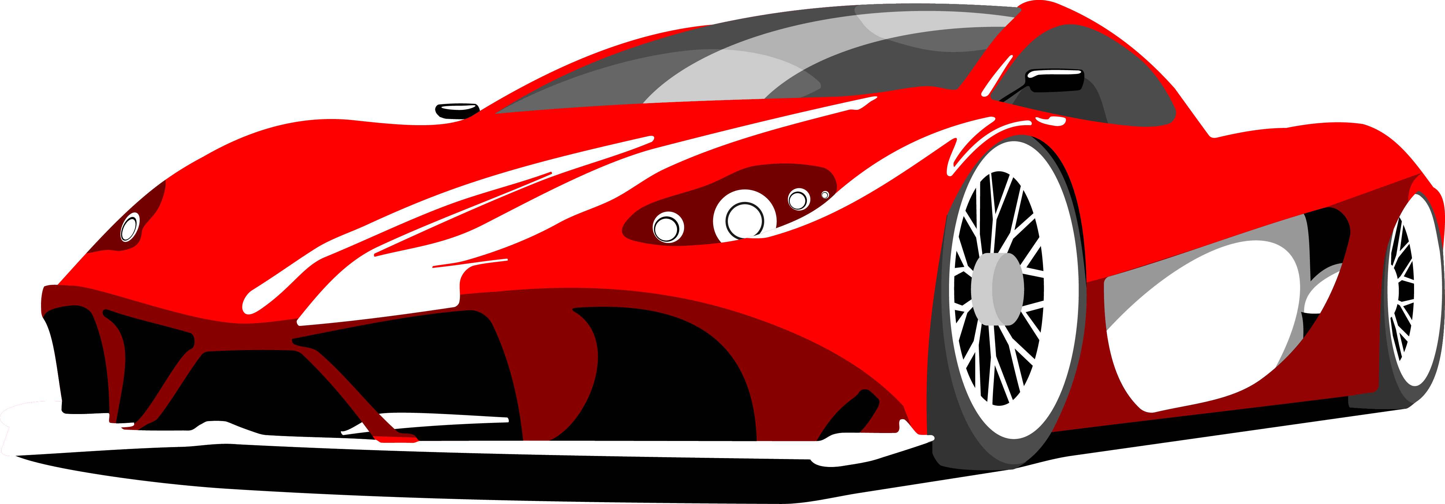 Drawn Ferrari Sports Car - Cartoon Ferrari (4717x1647)