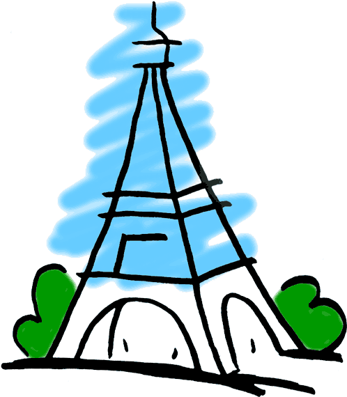 A Perfect World - Paris Clip Art (500x576)