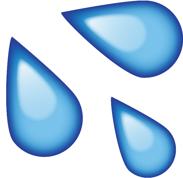 Tears Clipart Waterdrops - Water Emoji Png (640x640)