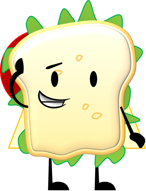 Sandwich Clipart Bfdi - Object Shows Sandwich (567x740)