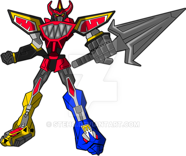 Re-animated, Megazord By Stehq - Animation (600x503)
