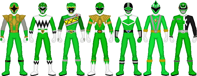 Powerful Green By Exguardian - Chameleon Zord (697x272)