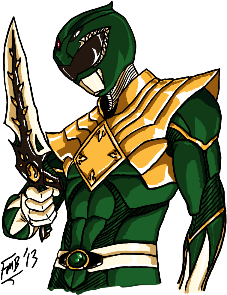 Kyomusha 281 55 The Dragon Ranger/green Ranger By Kyomusha - Green Power Ranger Cartoon (900x1057)