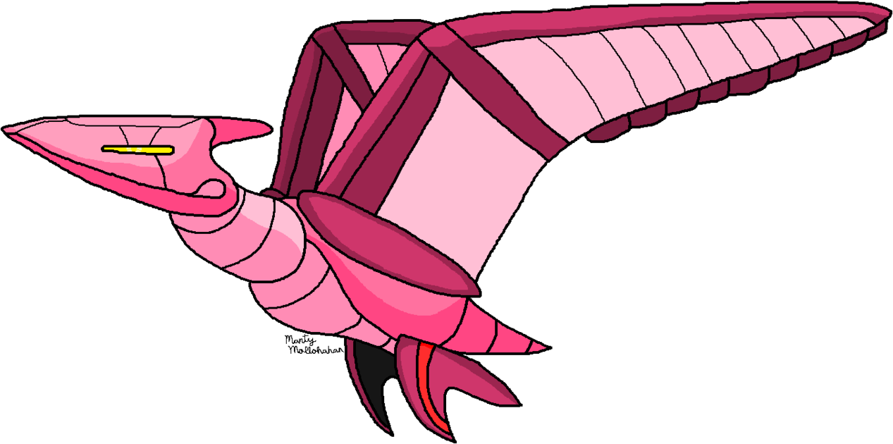 Pterodactyl Dinozord By Mf217 - Pterodactyl Pink (1267x630)