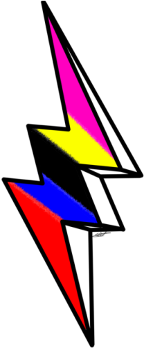 Made A Quick Drawing Of The Power Rangers Logo Kimberly - Symbol Power Rangers Lightning Bolt (500x500)