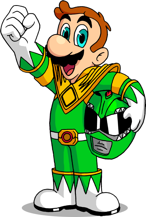 Luigi By Alanartalvin - Super Mario Power Rangers (615x905)