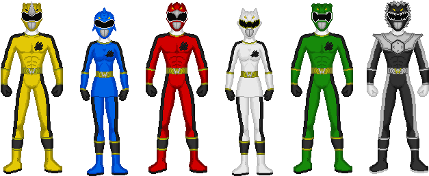 Power Rangers Wild Enforcers By Kaiserf11 - Original Power Ranger Designs (647x288)