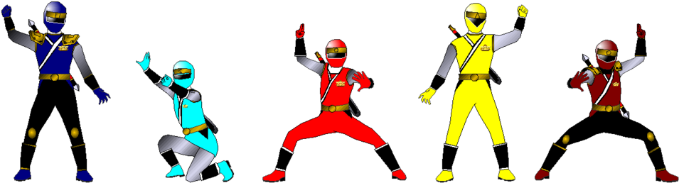 Power Rangers Shinobi For Lurch-jr By Rangeranime - Power Rangers (1024x348)