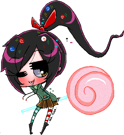 Glitch Clipart Sweet - Vanellope Von Schweetz (579x488)