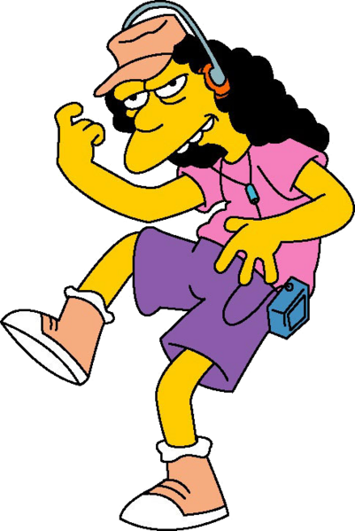 Oddball Simpsons Charactersotto Mannotto Mann Is The - Otto From The Simpsons (401x599)