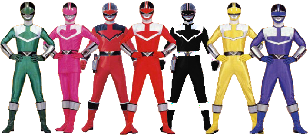 Time Force Team For Dishdude87 By Rangeranime - Power Rangers Time Force (1024x465)