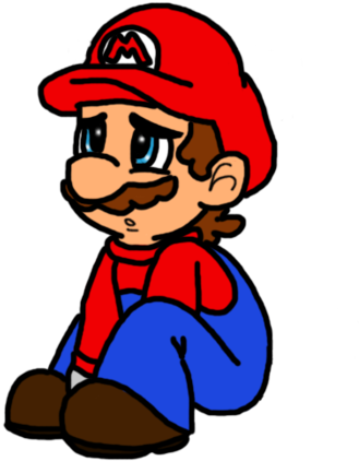 Sad Mario By Madzixa - Custom Home (400x459)