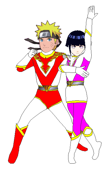 Naruto And Hinata As Red Hawk And White Swan By Rangeranime - Hinata Hyuga (373x564)