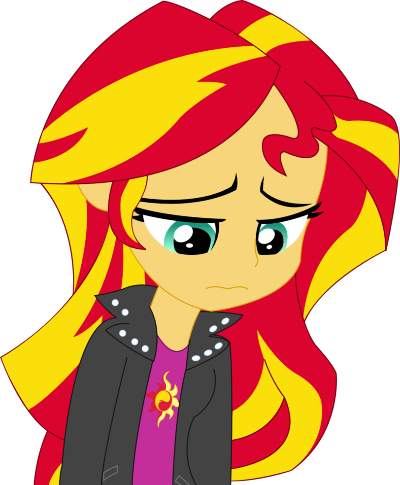 Sad Sunset By Sketchmcreations - Equestria Girls Sunset Shimmer Sad (812x984)