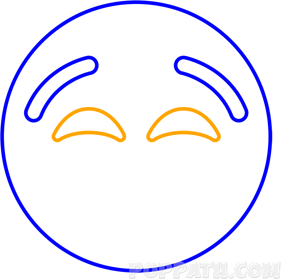 Make Two Small Inverted Curves For The Eyes - Circle (1000x1000)