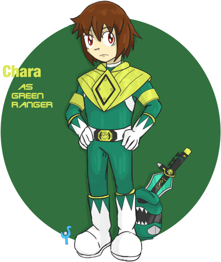[mmpp X Undertale] Green Ranger Chara By Strikeyoko - Tommy Oliver (915x873)