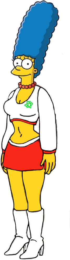 Marge Simpson As A Cheerleader By Darthraner83 - Lisa Simpsons Sexy Cheerleader (466x992)