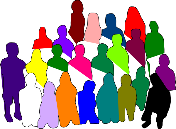 Diversity Clip Art - Group Of Diverse People Clipart (600x440)