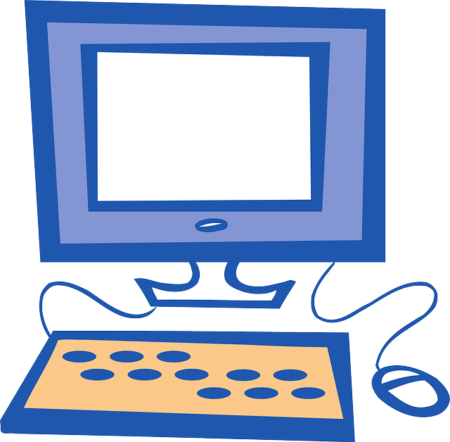Computer, Mouse, Monitor, Screen, Keyboard, Simple - Computer Clip Art (640x628)