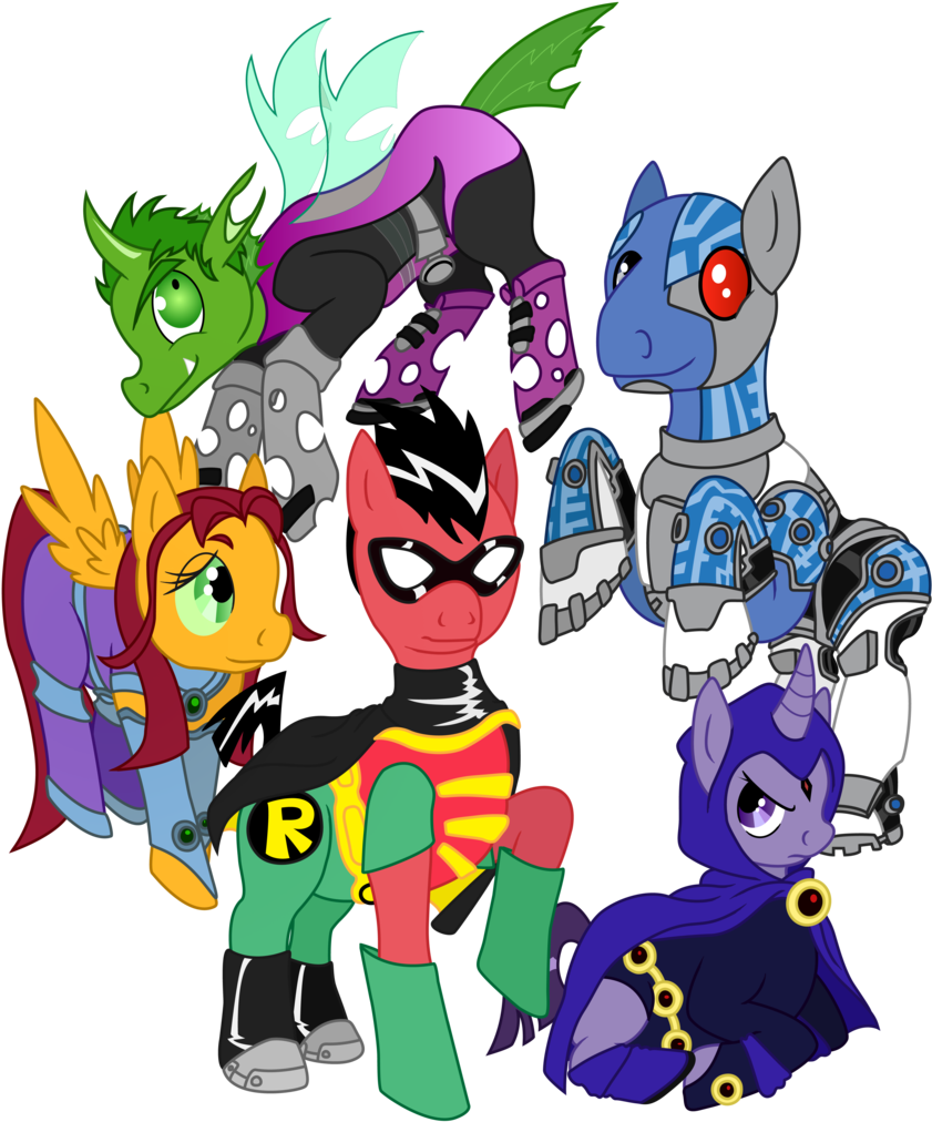 Posted Image - Teen Titans As Ponies (847x1024)