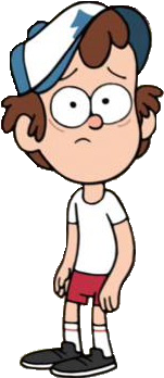 Dipper Transparent - Cartoon With No Friends (375x373)