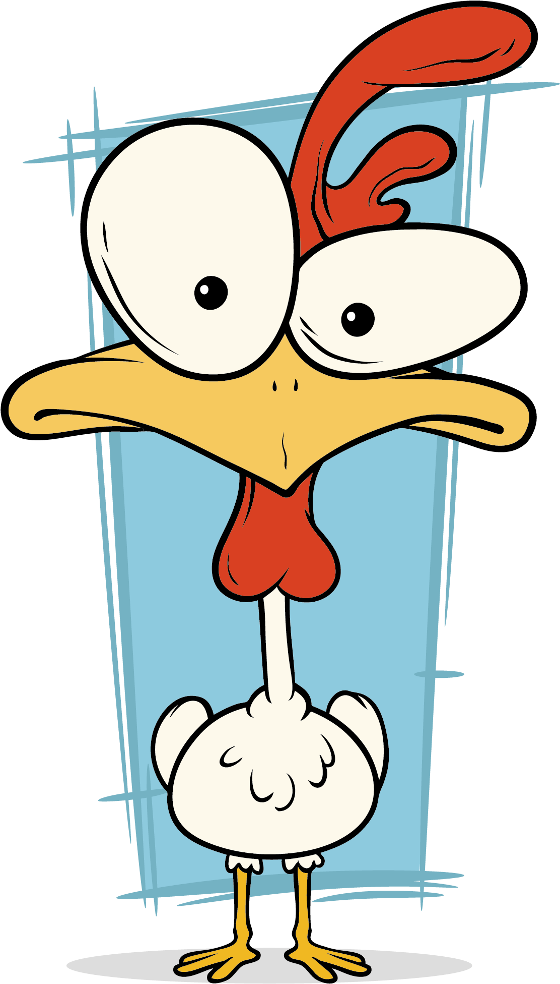 Chicken Cartoon Drawing Illustration - Chicken Cartoon Drawing Illustration (2126x2126)