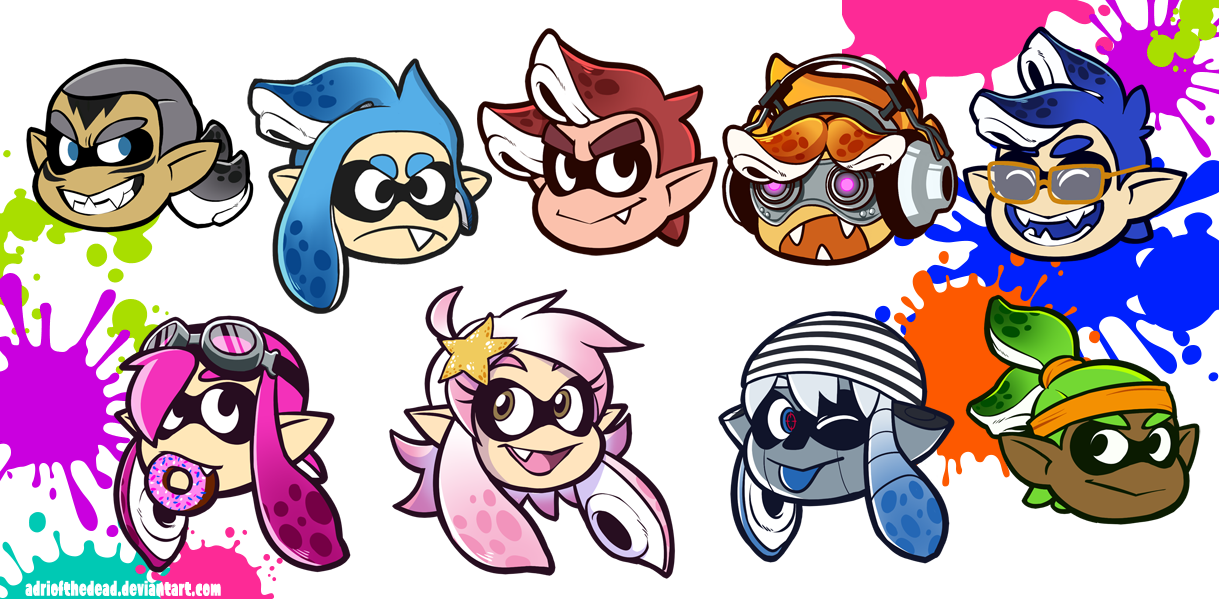 Splatoon Icon Commissions By Adriofthedead - Splatoon Icons (1219x599)
