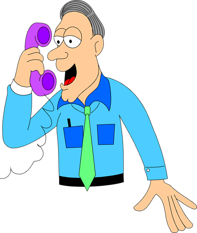 Person Talking On Phone Clipart - Man Talking On Phone Clipart (400x472)