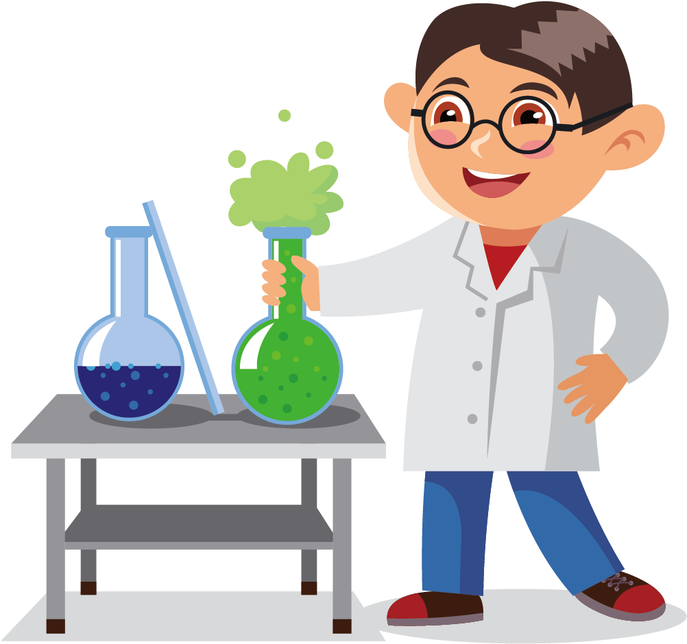 Cartoon Chemistry Classroom Illustration - Chemistry Teacher Cartoon (1134x1134)