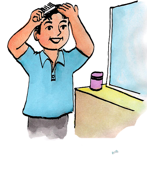 Media Gallery - - Am Combing My Hair (500x694)