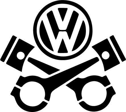 Vw Pistons Vinyl Sticker - Piston Sticker (443x393)