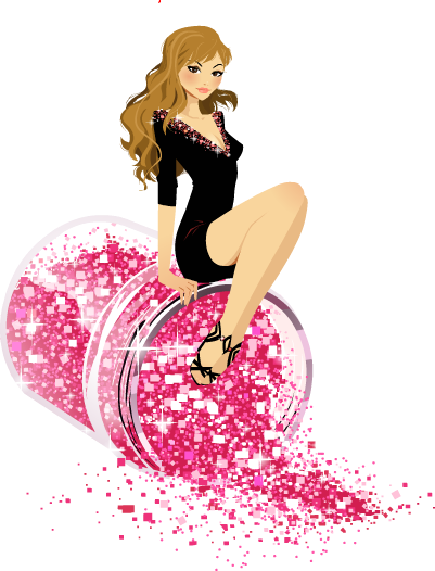 Girl On Jar By Reenneliel - Illustration (401x526)
