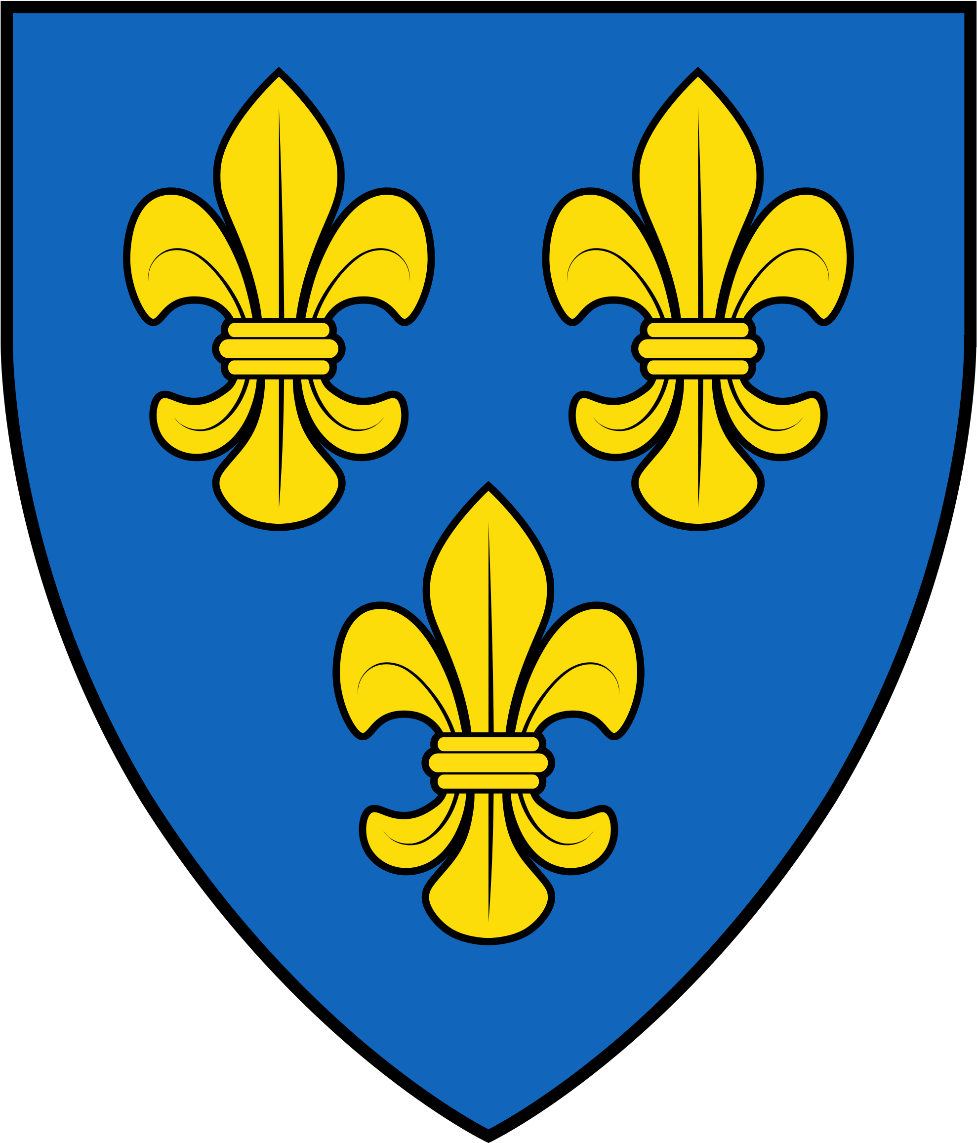 Fleurs De Lis On The Coat Of Arms Of Wiesbaden - 3 Fleur De Lis Coat Of Arms (2000x2328)